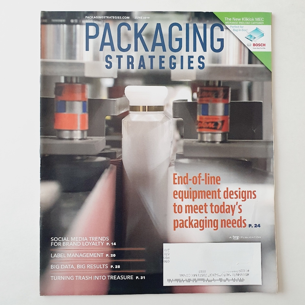 Packaging Strategies Magazine June, 2019 - End of Line Equipment Designs